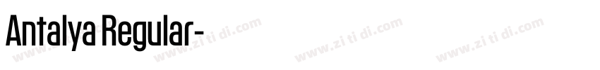 Antalya Regular字体转换